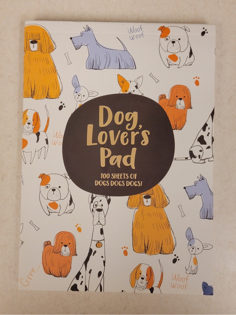 Dog Lover's Pad Notebook Journal - Cute Dog Illustrations - 100 Lined Pages